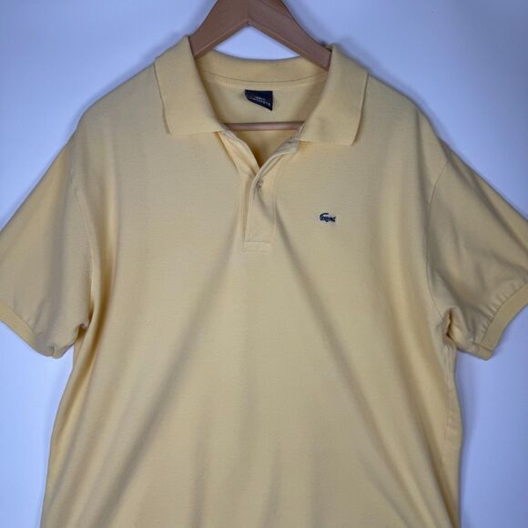 Lacoste Mens Polo Shirt XL 6 Yellow Short Sleeve Cotton Devanlay Preppy Casual - Picture 2 of 10